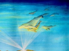 WHALES OF MAUI HAWAII AMAZING LARGE CANVAS LISTED ARTIST SIGNED and NUMBERED