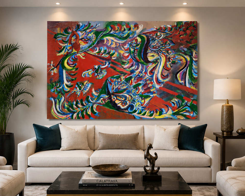 Robert McKnight Monumental Neo-Expressionist Painting Miami Artist 64×48
