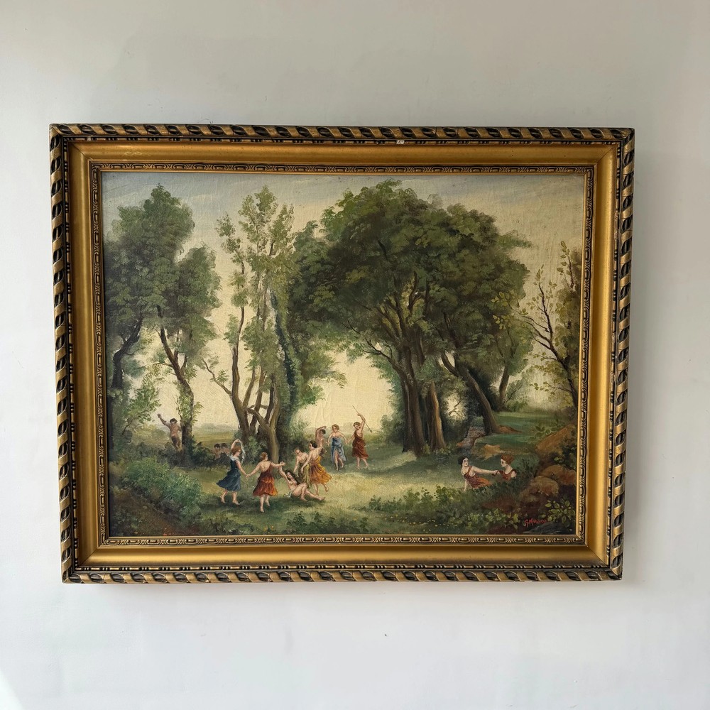 Original Figurative Oil Painting „Dancing Women“ Handcrafted Large Artwork