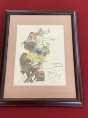 Leo Meiersdorff 1970s Watercolor Signed Framed Print Internationally Famous NOLA