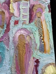 Island Spirits “Abstract “ An Acrylic Original Painting 16”x12”Victoria Heisler