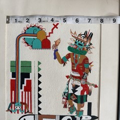 Original Hopi Katsina Painting Signed Robert S Albert ’82 Framed Native Art IAIA