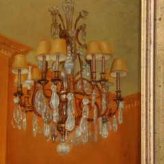 Oil Painting of Interior Scene – Drawing Room – Signed