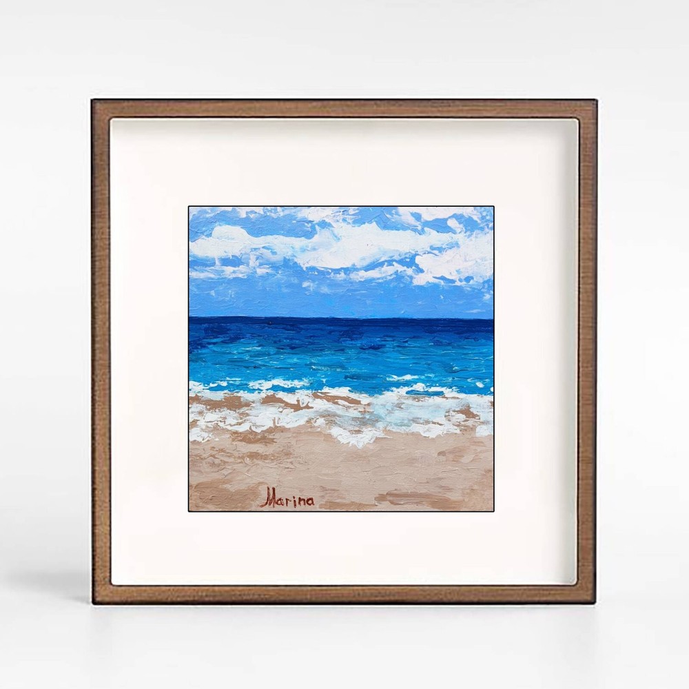 Malibu Beach California Waves Seascape Painting Original Art One Of A Kind