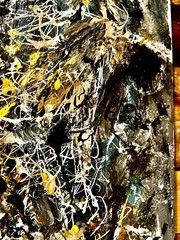 Abstract expressionism painting.Fine Art Jackson Pollock style Artist-J. Martin 