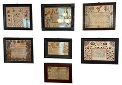 Early 1800s Antique Folk Art Primitive Frame Fraktur Paint Painting Watercolor 2