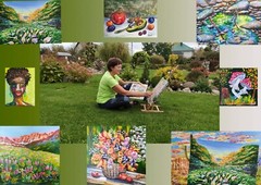 Original Art Water Lilies Texture Oil 3D Painting Impressionism Seascape Artwork