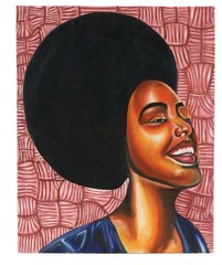 LANRE BURAIMOH Portrait 2009 – African American Art * Acrylic Painting