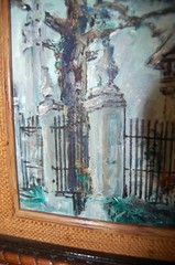 FRAMED ORIGINAL OIL ON CANVAS EL TEMPLETE OLD HAVANA, CUBA ARTIST: HECTO VIDAL