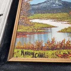 Vintage 60’s Marthy Cane Original Oil Painting Framed On Masonite Board-18X16”