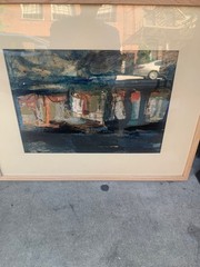 HESKEL JOORY 1925-2015 IRAQI-FRENCH LISTED ABSTRACT PAINTING NORIO AZUMA ESTATE