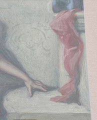 ANTQUE PAINTING PRETTY WOMAN FEMALE MODEL MASTERFUL ART DECO NOUVEAU 1910’S RARE