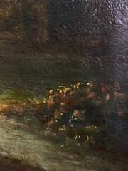 French School 19th Century Landscape Animated Shepherd & Sheep Herd Oil Painting