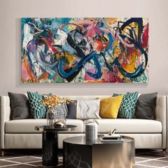 hand painted canvas wall art aesthetic abstract graffiti wall art abstract