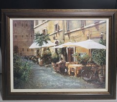 Morning Restaurant Oil Painting By Giovanni