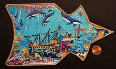 BSA CENTRAL FLORIDA OA 326 2021 BOY SCOUT JAMBOREE 2026 9-PATCH FISH GUY HARVEY!