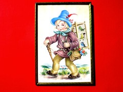 circa 1950s BOY as Bird Trader Measures 26.5 x 18.5 cm