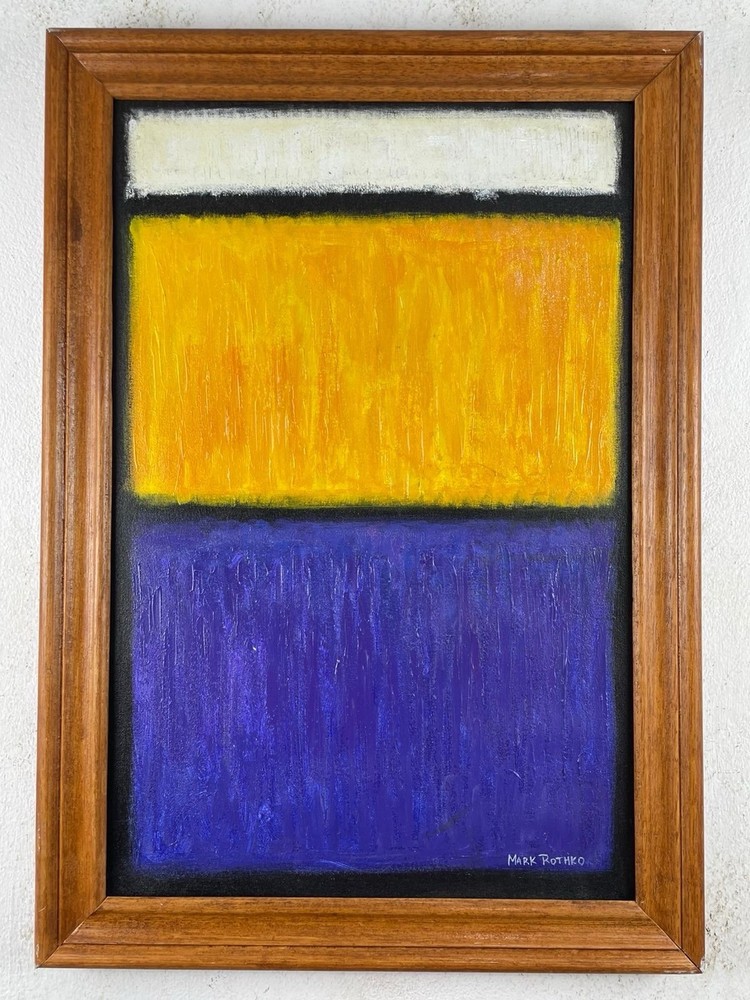Mark Rothko (Handmade) Oil On Canvas Painting signed and stamped