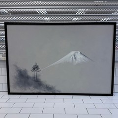 Original Painting S. Tokuyoshi Minimalist Mountain Landscape Large Framed Art