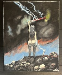 I Am a Survivor oil on canvas painting original Female Fantasy Art Surrealism