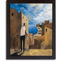 Black Framed La Parada by Lourenco Canvas Giclee Art (26 in x 21 in Framed Size)
