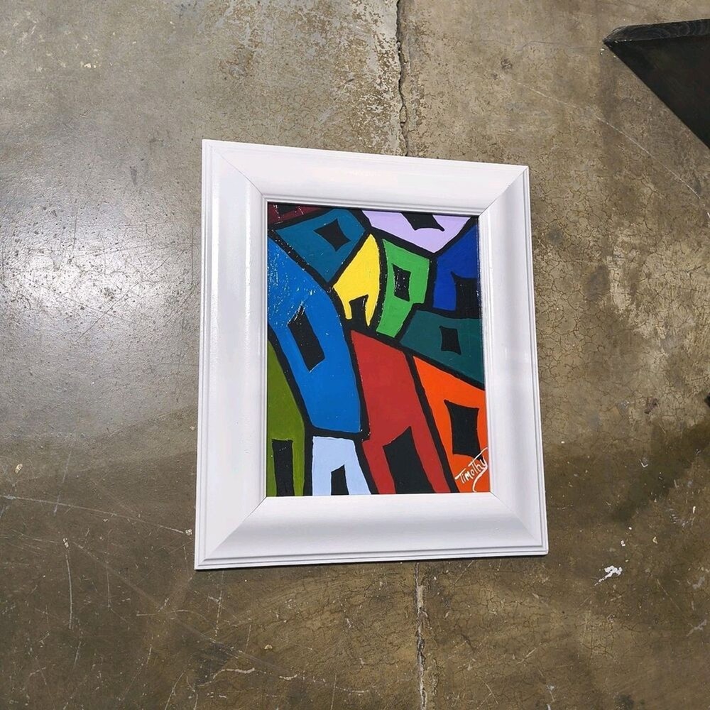 Original Acrylic Painting “ Twisted Perspective“ 17 „X 20“ By Timothy Designs
