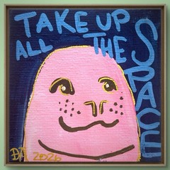 DANVERRS Neil Seal Take Up All The Space 10cm Canvas Mini Painting Tasmania