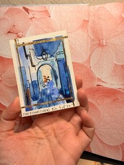 Chefchaouen No. 3 of 7 — Original Hand-Painted Gold Leaf Art Card | 1st Edition