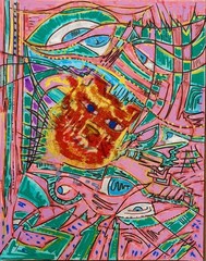 abstract art original Contemporary Modern Graffiti Expressionism Cubism