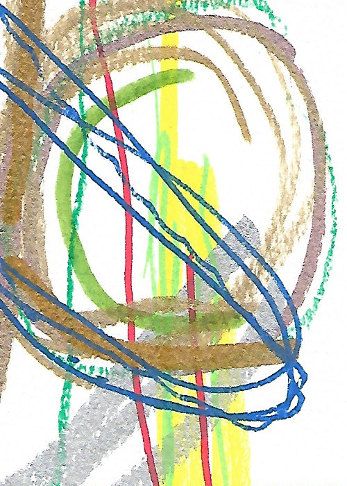 ACEO ATC CARD „Non-Circles“ REASOR Original Abstract Painting 2.5×3.5