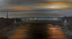 John Piper, Epsom, England, 1903-1992, “River Seine, Paris,” 15×21”
