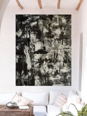 Mark Little Original ￼Giant Canvas Painting 81”X62” (6 Foot 9 inch) Abstract XX