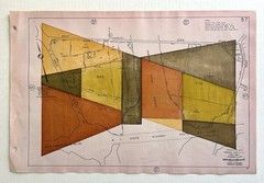 Vintage 1978 New Jersey Tax Map Oil Painting | Conceptual Cartographic Art