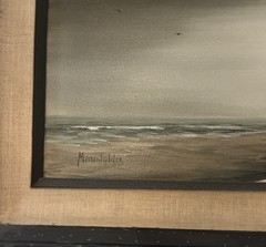 Mark Meisenholder Oil Painting Seascape MCM Manhattan Beach CA Strand Ocean