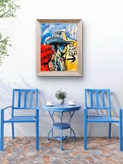 GERARD 11X14 IN-Abstract Pop Expressionist Original Acrylic Painting Canvas