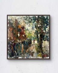 Street Shadow 6×6 Oil Painting Landscape Fine Art Home Interior