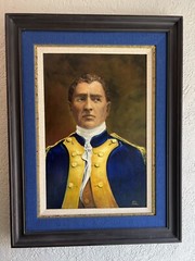 Original Oil Painting Artwork of Navy Capt. John Paul Jones Signed by Geńe Burke