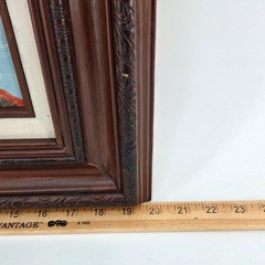 Vintage Rossini Signed Oil Painting Mediterranean Village Impasto Framed 12×16