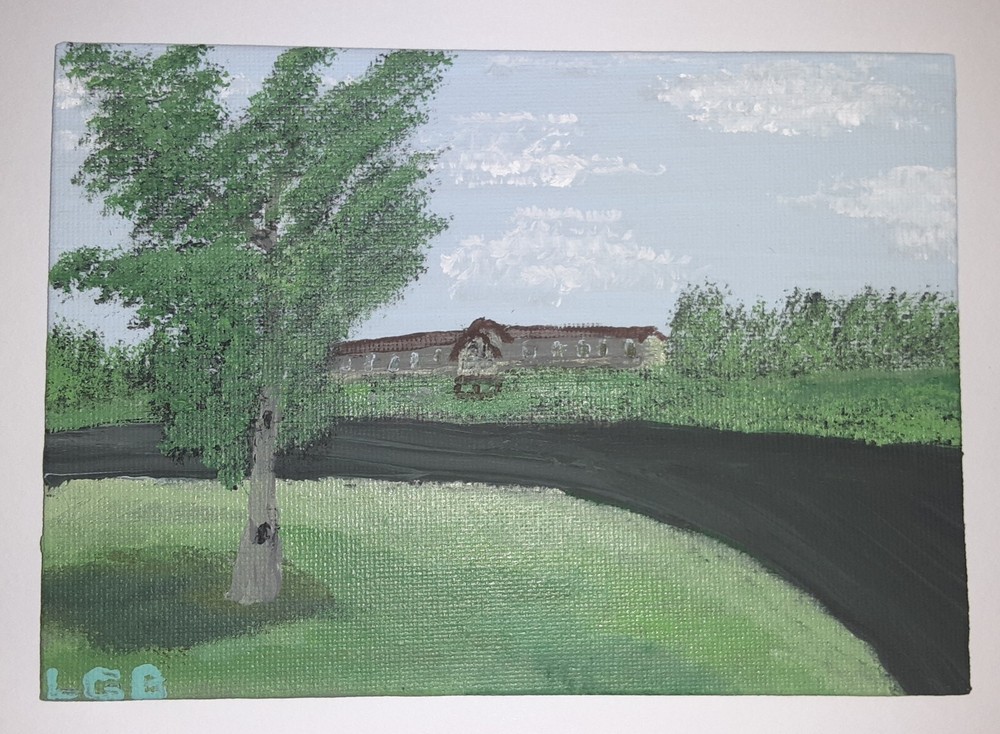 Riverview Motel in Mammoth Spring, AR 5×7″ Canvas by Leland Butler – Nature Art