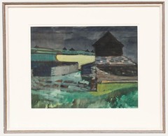 Thomas William Ward (1918-2000) – Watercolour, Flatners on the Fleet