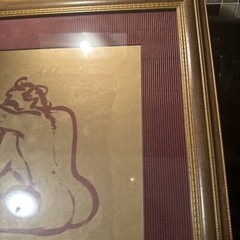 Alcestis Painting Print by A.Gockel Signed,Double Matted,Framed