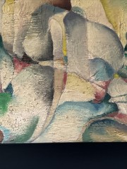 MID CENTURY PAINTING CUBIST CUBISM ABSTRACT EXPRESSIONISM EXHIBITED SURF MCGHEE