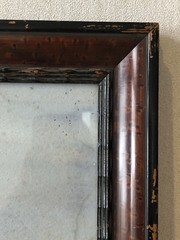 Farmhouse in rural area in Art Nouveau picture frame around 1920 46.5 x 34.5
