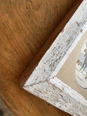 T Soucek Framed Moose Watercolor Painting Wall Art Signed Small Rustic Frame