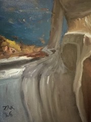 Original Signed Impressionist Portrait Painting Woman on Canvas Unframed 16x20in
