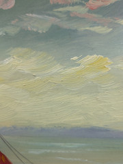 Italian Fishing Boats Oil Masonite Nautical Painting Arthur D’Artois (1894-1976)