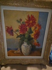 Gustav Berlin (1905-1988) Oil Painting Swedish Artist Still Life In Flowers…