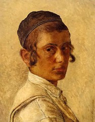 Oil painting isidor kaufmann – portrait of a young orthodox boy free shipping