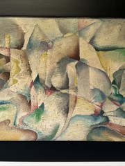 MID CENTURY PAINTING CUBIST CUBISM ABSTRACT EXPRESSIONISM EXHIBITED SURF MCGHEE