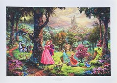 Thomas Kinkade Sleeping Beauty 18×27 A/P Limited Disney Lithograph on Paper